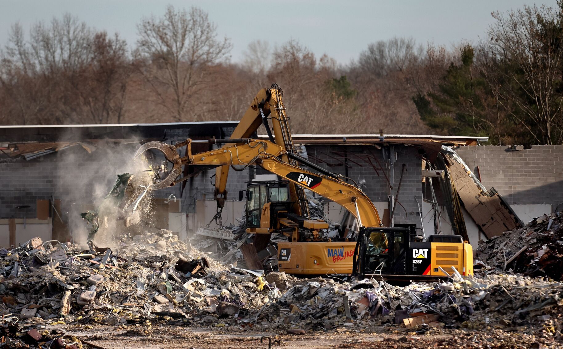 Demolition continues on the Jamestown Mall